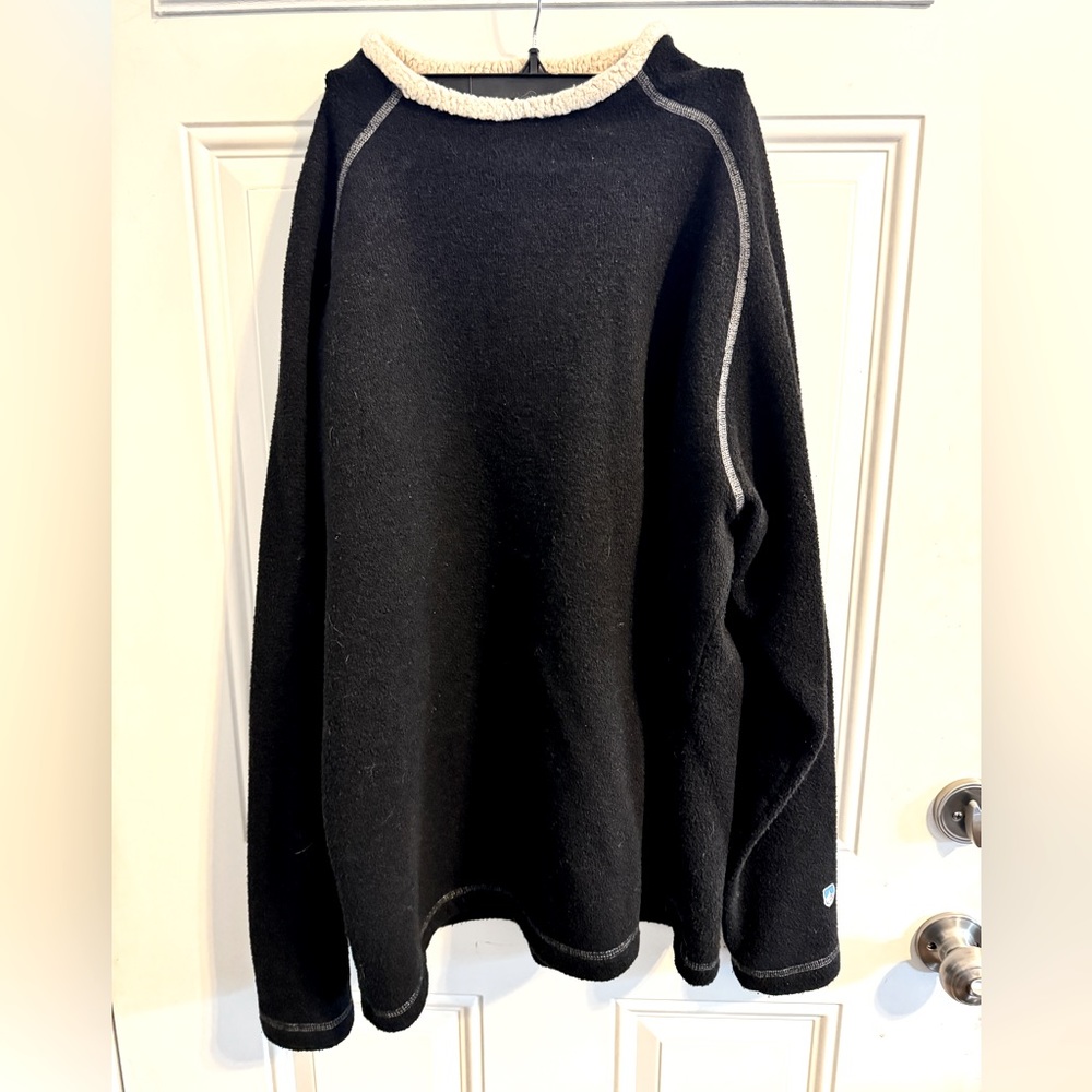 Men’s XL Black Kuhl Mock Turtleneck Fleece Sweater